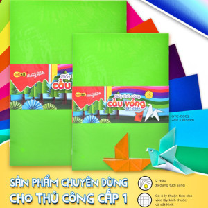 Giấy thủ công 12 màu  (Colokit GTC-C002) (Thiên Long)